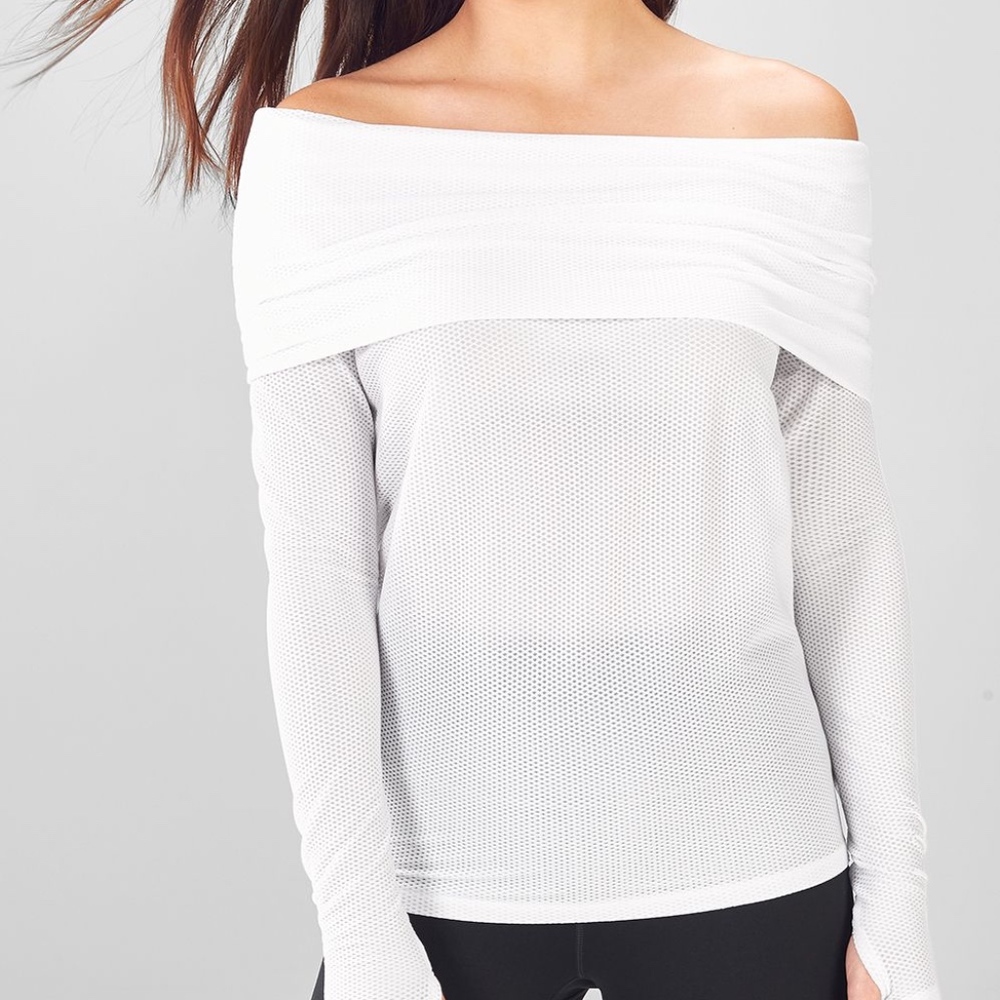 Brand New White Off the Should Work Out Top